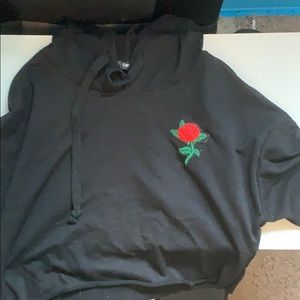 🥀 Red rose cropped hoodie 🥀